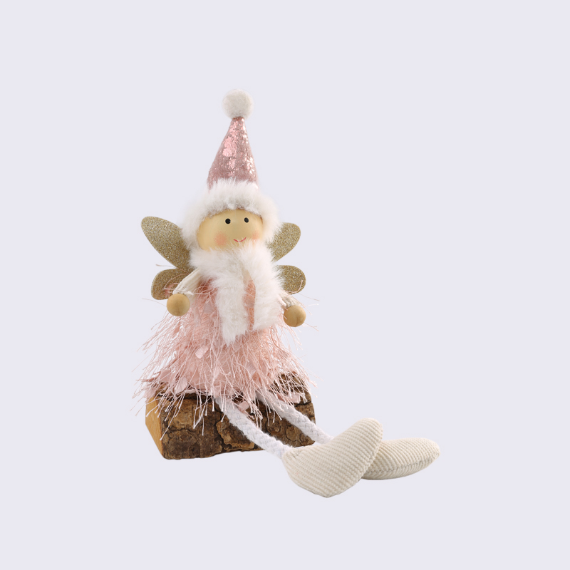 Elf Tree Stump Wooden Cloth Art Angel Cloth People Ornaments