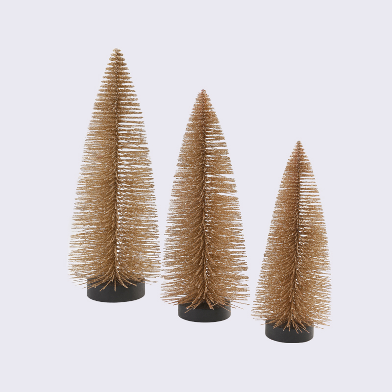 Golden Dusted Pine Ornament Decoration