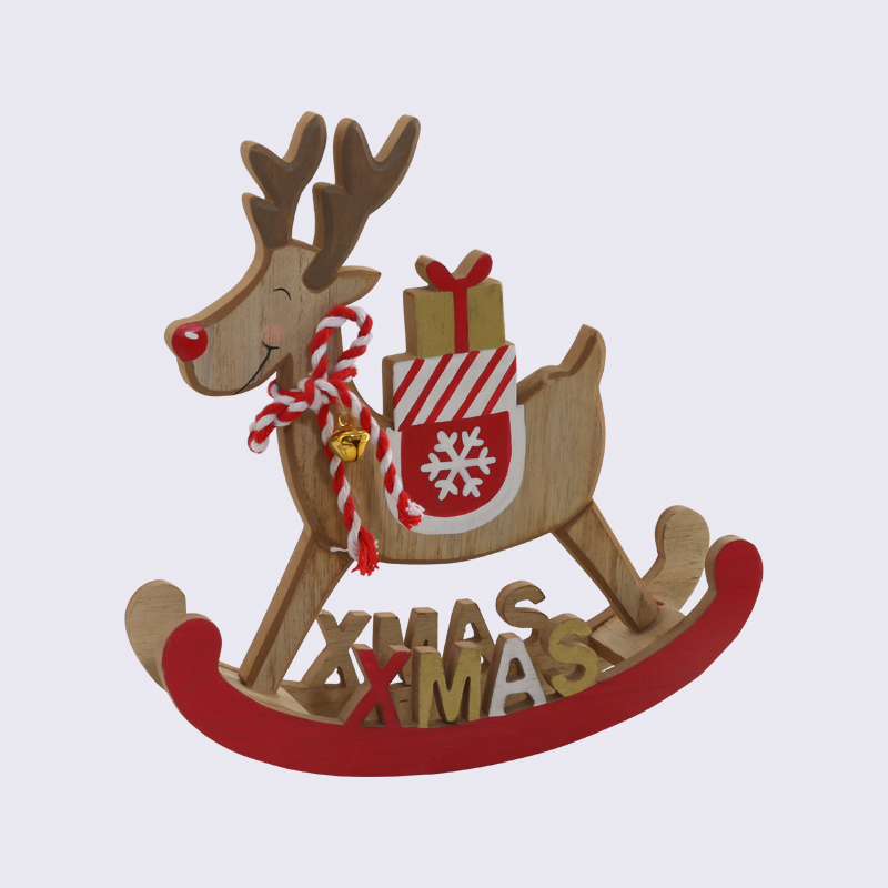 Elk Gift Wooden Horse Swing Wooden Creative Crafts Ornaments