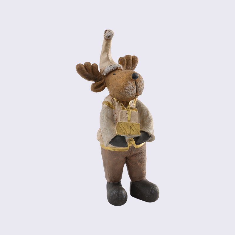 Classic Element Resin Christmas Elk Gift Craft Decoration