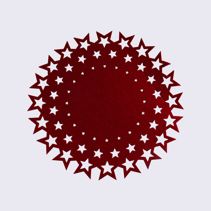 Christmas Creative Hollow Non-Woven Star Placemat
