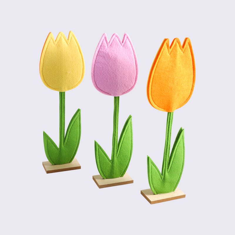 Diy Handmade Color Non-Woven Tulip Decoration Ornaments