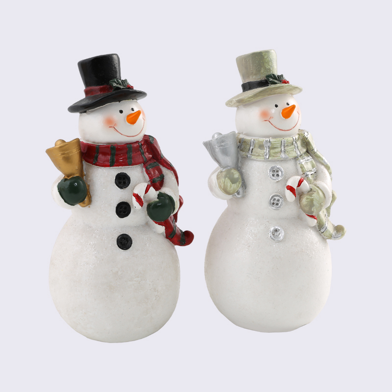 Candy Cane Christmas Resin Hat Snowman Gift Decoration