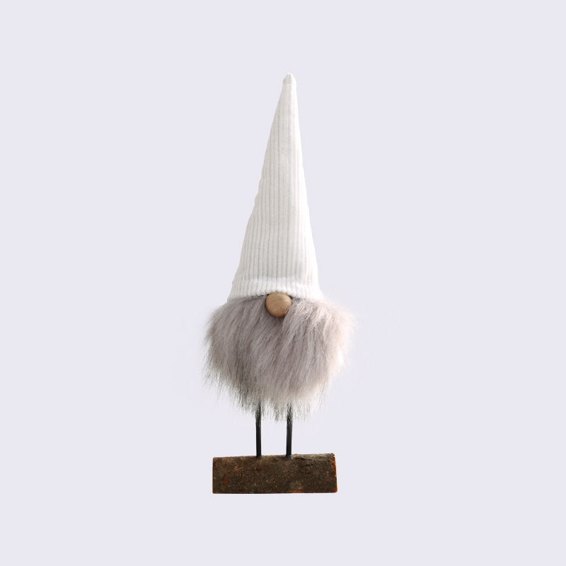 Simple White Christmas Santa Pegs Ornaments