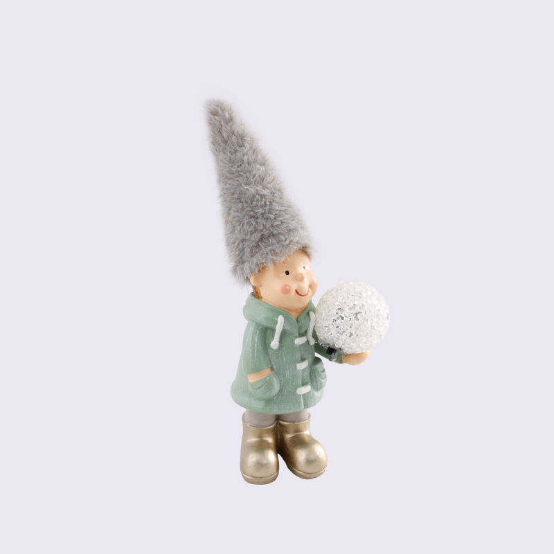 Creative Resin Boy Cute Glowing Light Ball Ornaments